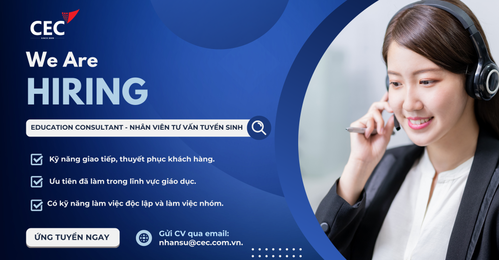 Hệ thống Anh ngữ CEC tuyển dụng