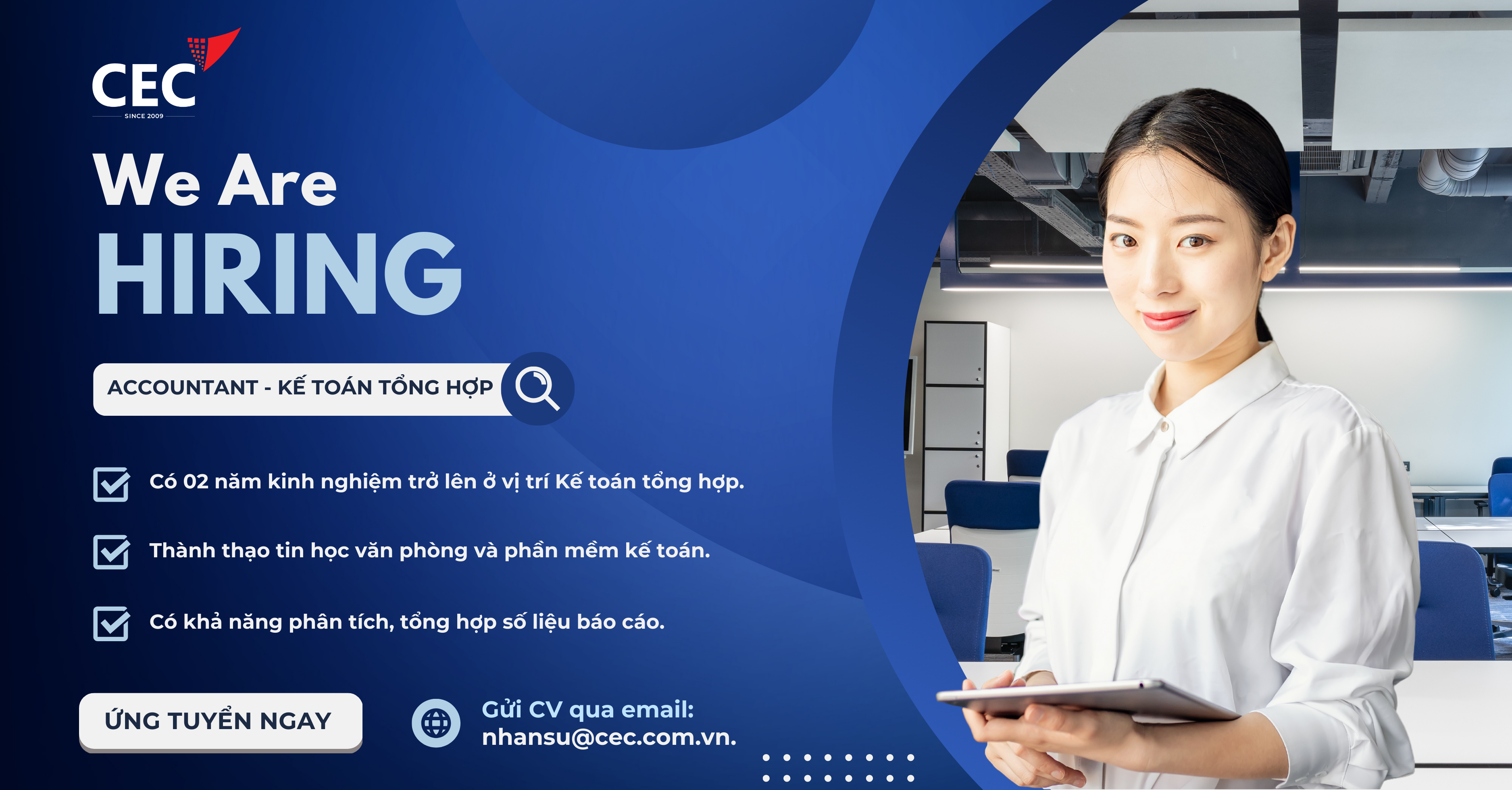 Hệ thống Anh ngữ CEC tuyển dụng